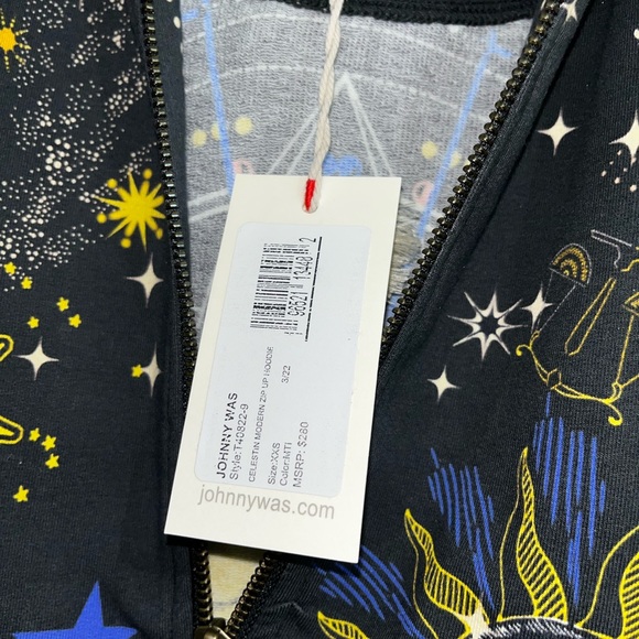 NWT Johnny Was Celestin Modern Zip Up Hoodie XXS - Picture 4 of 6